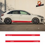 Car Racing Side Stripes Vehicle Decals Stickers Auto Vinyl Graphics Auto Sport Styling Vinyl Car Sticker for Kia Ceed Sticker